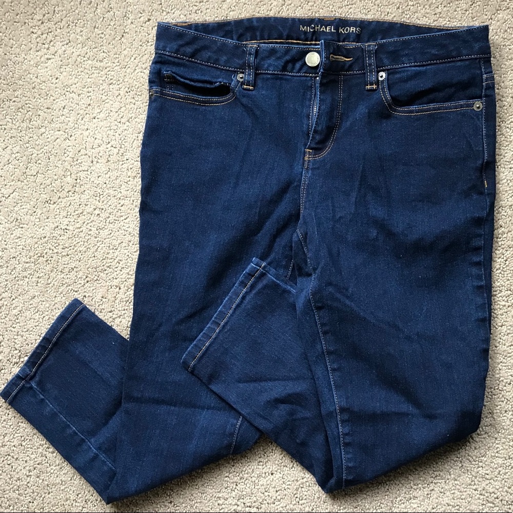 Michale Kors Dark Wash Cropped Jeans